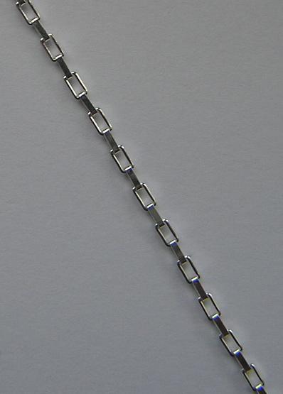 Stříbrný řetízek - hranatý - 17cm