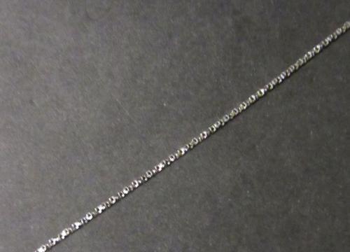 Slabý třpytivý řetízek - rhodiované stříbro - 50cm
