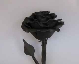 Kovaná růže cca 40 cm