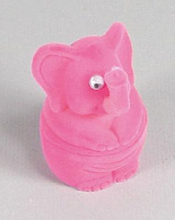 Sametová krabička na šperky - růžový slon
