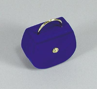 Sametová krabička na šperky - modrá taška