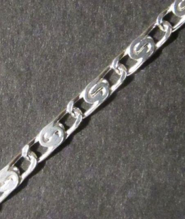 Stříbrný řetízek - tvar spojených spínacích špendlíků - délka 55cm