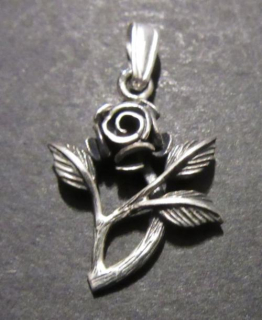 Růžička - stříbrný přívěsek
