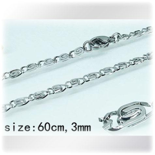 Ocelový náhrdelník - Hmotnost: 7.8g, 60cm, 3mm