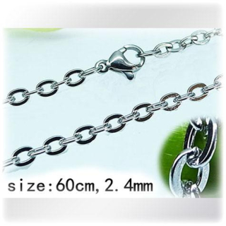 Ocelový náhrdelník - Hmotnost: 6g, 60cm, 2.4mm