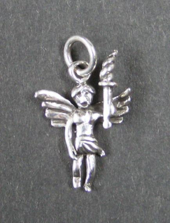 Anděl s pochodní - stříbrný přívěsek / přívěsek ze stříbra