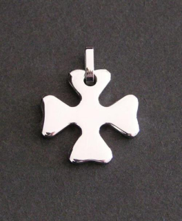Čtyřlístkový kříž - ocelový přívěsek