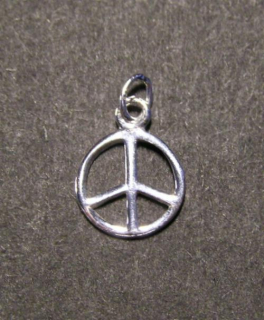 Hippie (peace) Symbol - stříbrný přívěsek / přívěsek ze stříbra