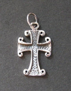 Kříž s kulatými rohy - stříbrný přívěsek