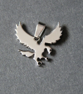 Ocelový pták - ocelový přívěsek / přívěsek z oceli