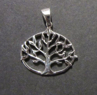 Strom / strom života - v ležatém oválu - přívěsek ze stříbra