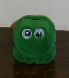 Sametová krabička na šperky - malá zelená žabka